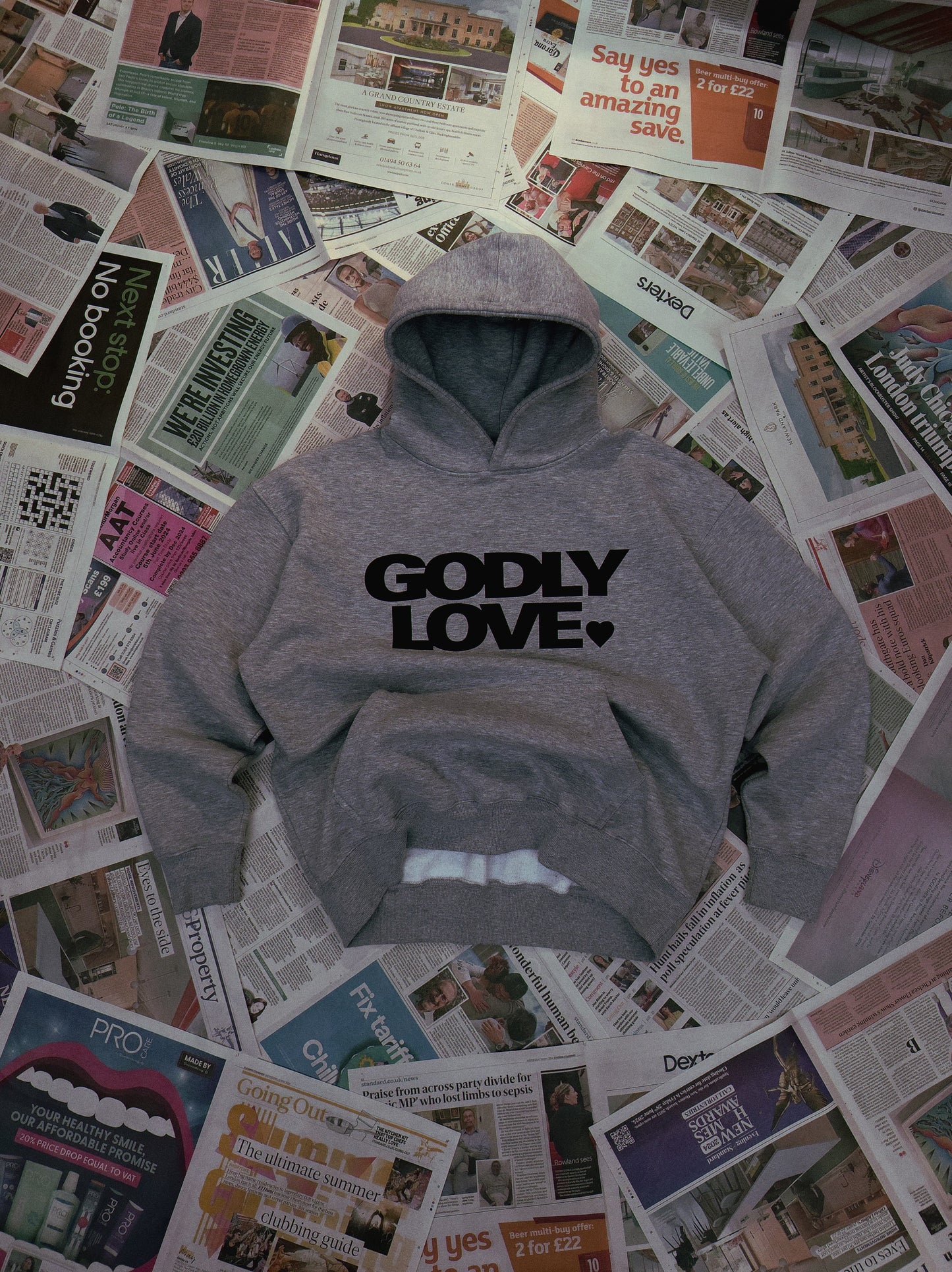 GODLY LOVE HOODIE - GREY